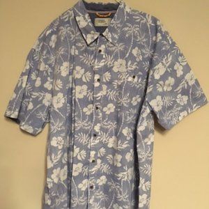 Mens Hawaiian Shirt grey-blue 4x